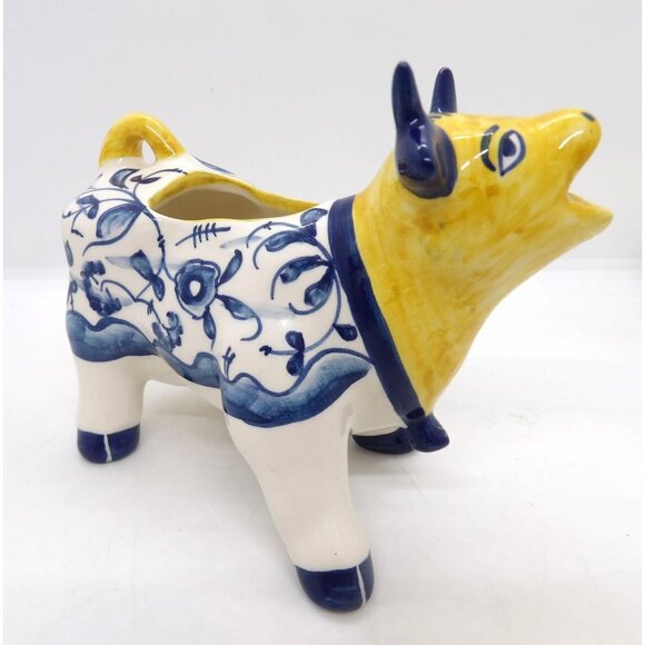 Nazari Portucal Signed and Dated Ceramic Creamer Cow preowned - Picture 2 of 5